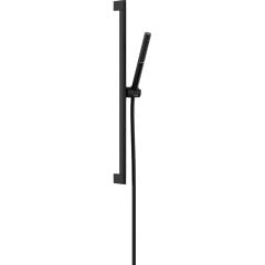 hansgrohe Pulsify S Ecosmart+ 1jet Shower Set 100 With Shower Bar 650mm - Matt Black - 24373670