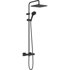 hansgrohe Vernis Shape Showerpipe 240 1jet Ecosmart With Thermostat - Matt Black - 26429670