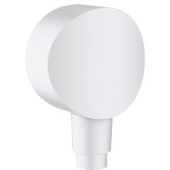 hansgrohe FixFit S Shower Wall Outlet with Non-Return Valve - Matt White - 26453700