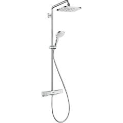 hansgrohe Croma E Showerpipe 280 1jet Ecosmart 9 L/Min With Thermostat - Chrome - 27660000