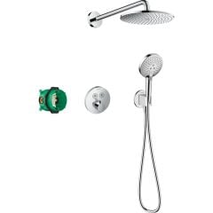 hansgrohe Raindance S Shower System 240 1 Jet Powderrain With Showerselect S - Chrome - 27951000