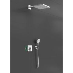 hansgrohe Raindance E Shower System 300 1jet With Showerselect Square - Chrome - 27952000