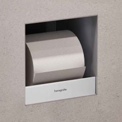 hansgrohe Xtrastoris Original Recessed Toilet Paper Holder - Matt White - 56065700
