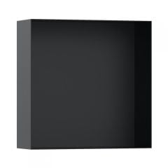 hansgrohe XtraStoris Minimalistic 295x295x100mm Framless Shower Niche - Matt Black - 56073670