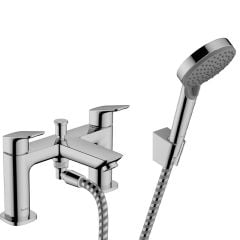 hansgrohe Logis 2 Hole Bath / Shower Mixer Tap with Hand Shower - Chrome - 71438000
