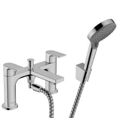 hansgrohe Rebris E 2 Hole Bath / Shower Mixer Tap and Hand Shower - Chrome - 72481000