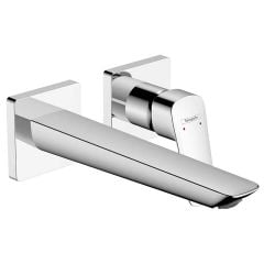hansgrohe Logis Wall Mounted EcoSmart Basin Mixer Tap With 20.5cm Spout - Chrome - 71256000