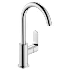 hansgrohe Rebris S EcoSmart Basin Mixer Tap 210 With Swivel Spout & Pop-Up Waste - Chrome - 72536000