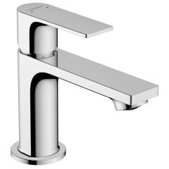 hansgrohe Rebris E EcoSmart Basin Mixer Tap 80 With Pop-Up Waste - Chrome - 72550000