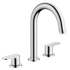 hansgrohe Vernis Blend EcoSmart 3-Hole Basin Mixer Tap With Pop-Up Waste - Chrome - 71553000