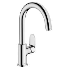 hansgrohe Vernis Blend EcoSmart Basin Mixer Tap With Swivel Spout & Pop-Up Waste - Chrome - 71554000