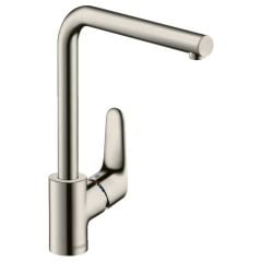 hansgrohe Focus M41 Single Lever Kitchen Mixer Tap 280 Single Spray Mode - Stainless Steel - 31817800