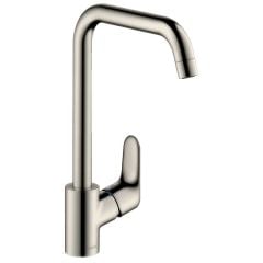 hansgrohe Focus M41 Single Lever Kitchen Mixer 260 Tap Single Spray Mode - Stainless Steel - 31820800