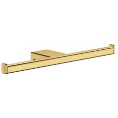 hansgrohe AddStoris Double Toilet Roll Holder - Polished Gold Optic - 41748990
