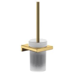 hansgrohe AddStoris Wall-Mounted Toilet Brush & Holder - Polished Gold Optic - 41752990