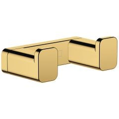 hansgrohe AddStoris Double Robe Hook - Polished Gold Optic - 41755990