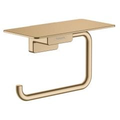 hansgrohe AddStoris Toilet Roll Holder with Shelf - Brushed Bronze - 41772140