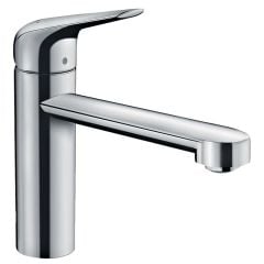 hansgrohe Focus M42 Single Lever Kitchen Mixer Tap 120 For Vented Hot Water Cylinders - Chrome - 71804000