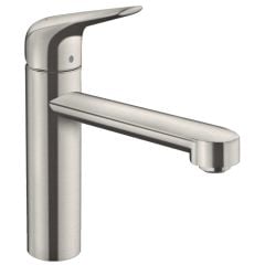 hansgrohe Focus M42 Single Lever Kitchen Mixer Tap 120 Single Spray Mode - Stainless Steel - 71806800