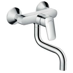 hansgrohe Logis M31 Wall-Mounted Single Lever Kitchen Mixer Tap Single Spray Mode - Chrome - 71836000