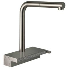 hansgrohe Aquno Select M81 Single Lever Kitchen Mixer Tap 250 With Pull-Out Spray 2 Spray Modes - Stainless Steel - 73836800
