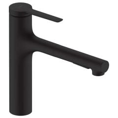 hansgrohe Zesis M33 Single Lever Kitchen Mixer Tap 160 With Pull-Out Spray 2Jet - Matt Black - 74801670