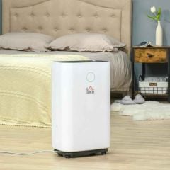 HOMCOM 16L Portable Quiet Dehumidifier - White - 821-019V70