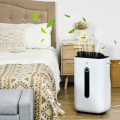 HOMCOM 20L Portable Dehumidifier with Air Purifier Filter - White - 821-025V70WT