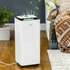 HOMCOM 16L Portable Dehumidifier with Air Purifier Filter - White - 821-028V70WT