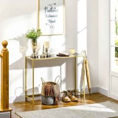 HOMCOM Luxe Hallway Console Table - Gold - 837-205BK