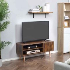 HOMCOM Contemporary TV Unit with Storage - Brown - 839-180BN