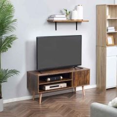 HOMCOM Contemporary TV Unit with Storage - Brown - 839-180BN