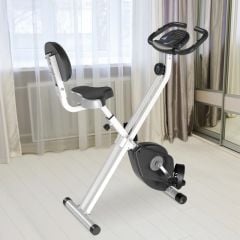 HOMCOM Exercise Bike With LCD Monitor - Black & Grey - A90-192GY
