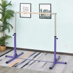 HOMCOM Height Adjustable Gymnastics Bar - Purple - A91-099VT