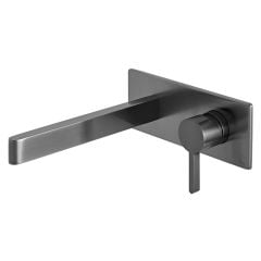 Vado Brushed Black Wall Mounted Basin Mixer - IND-EDI109S/A-BLK