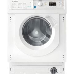 Indesit BI WMIL 71252 UK N Built In 7kg 1200rpm Washing Machine - White - Closed Door Front View