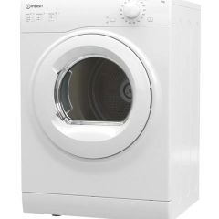 Indesit I1 D80W UK Free Standing 8kg Vented Tumble Dryer - White - Closed Door Front Side View