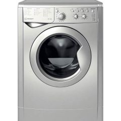 Indesit IWDC 65125 S UK N Free Standing 6/5kg 1200rpm Washer Dryer - Silver - Closed Front View