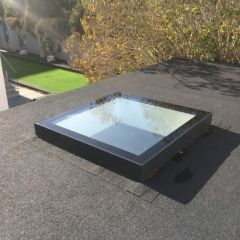 TuffX Infinity Grey Framed Double Glazed Roof Light 1000x1000mm - Clear Glass - Low E Glass - 1.2 W/m²K - INF10X10DGGCG12