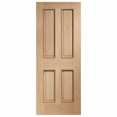 XL Joinery Victorian 4 Panel With Raised Mouldings Internal Oak Fire Door 1981 x 686 x 44mm - INTOVIC27RM-FD