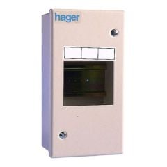 Hager Steel Enclosure 3 Module 1 Row - White - IU3
