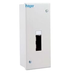 Hager Steel Enclosure 4 Module 1 Row Extended Height - White - IU44