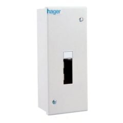 Hager 1 Row 4 Extended Height Enclosure with Door - White - IU4/D