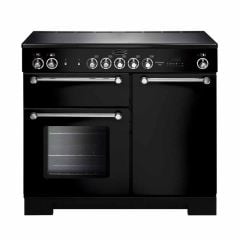 Rangemaster Kitchener 100 Ceramic Electric Range Cooker - Black - KCH100ECBL/C