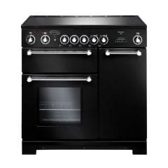 Rangemaster Kitchener 90 Ceramic Cooker - Black - KCH90ECBL/C