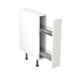 Kitchen Kit Slab 150mm Pull Out Base Cabinet - Ultra Matt - White - Flatpacked - FKKF0551