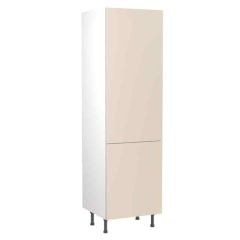 Kitchen Kit Slab 600mm Tall Larder Cabinet - Ultra Matt - Cashmere - Flatpacked - FKKF0634