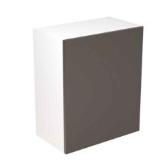 Kitchen Kit Slab 600mm Wall Cabinet - Ultra Matt - Graphite - Flatpacked - FKKF0914