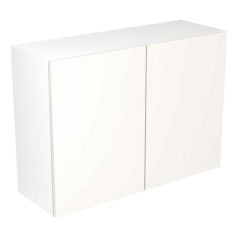 Kitchen Kit Value Slab 1000mm Wall Cabinet - Standard Matt - White - Flatpacked - FKKM1015