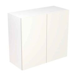 Kitchen Kit Value Slab 800mm Wall Cabinet - Standard Matt - White - Flatpacked - FKKM1038